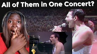 Queen  Bohemian Rhapsody LIVE AID 1985 FIRST TIME REACTION [upl. by Akiehsal]