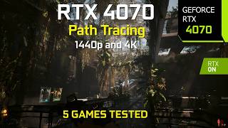 GeForce RTX 4070  How Good Can it Run Path Tracing at 1440p and 4K  Test in 5 Games [upl. by Thomasa161]