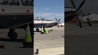 T6 Texan II engine Startup at KIWAmilitaryaviation [upl. by Sloan]