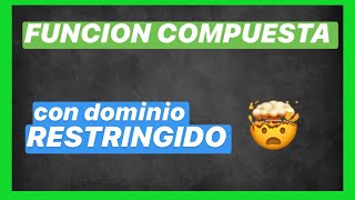 Composición de funciones con DOMINIO RESTRIGINDO  MATEMATICA PREUNIVERSITARIA [upl. by Rez]