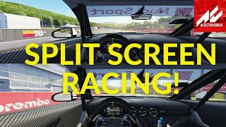 BIG UPDATE  SPLIT SCREEN RACING Assetto Corsa CSP 176 Experimental Modes [upl. by Edgerton]