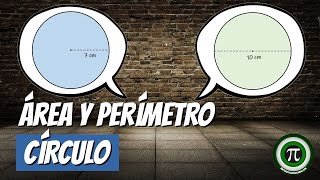 ÁREA Y PERÍMETRO DE UN CÍRCULO [upl. by Moriah]