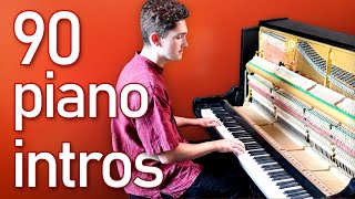 TOP 90 GREATEST PIANO INTROS [upl. by Monjan177]