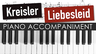 Kreisler Liebesleid Loves Sorrow Piano Accompaniment  Violin Sheet Music  Playalong [upl. by Odlavso]