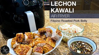 AIR FRYER LECHON KAWALI Recipe  non deep fried super crispy filipino style roasted pork belly [upl. by Bohs]