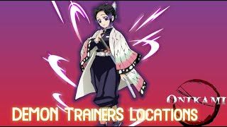 ALL DEMON TRAINERS LOCATIONS IN ONIKAMI [upl. by Barbour197]