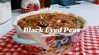 Black Eyed Peas With Smoked Sausage Bacon Collard Greens [upl. by Kcerred581]