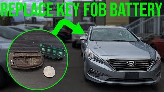 Key RemoteFob Battery Replacement  Hyundai Sonata 20152017 [upl. by Aniras]