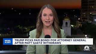 Trump picks Pam Bondi for Attorney General after Matt Gaetz withdraws [upl. by Meletius176]