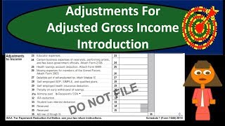 Adjustments For Adjusted Gross Income Introduction AGI  Above the Line Deduction 2018 2019 [upl. by Nanyt]