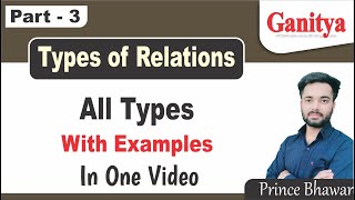 types of relations in discrete mathematics [upl. by Uaerraj]