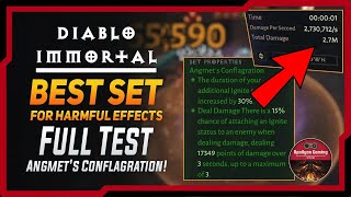 Best Set For Harmful Effects  Angmets Conflagration  FULL TEST  Diablo Immortal [upl. by Allecsirp]