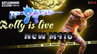 🔴 NEW MUMMY UPGRADED M416 GAMEPLAY🔥 madan mrrollyyt bgmi rollyislive [upl. by Milda]