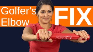 Best Golfers Elbow Exercise for Elbow Pain Relief  Medial Epicondylitis [upl. by Edita]