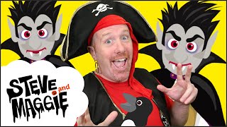 New Halloween Haunted House Spooky Party for Kids from Steve and Maggie  Wow English TV [upl. by Yrocaj]