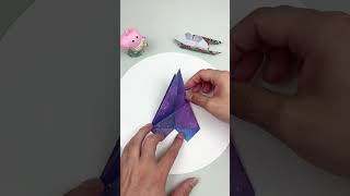 Teach you to fold a super yacht with a piece of paper Parentchild craft Origami tutorial Han [upl. by Tijnar]