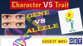 Character VS Trait  Gene VS Allele  NCERTNEET Biology  Class 910  In Hindi  Gyaanam [upl. by Oyr]