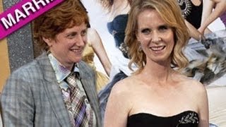 Cynthia Nixon Marries Girlfriend Christine Marinoni [upl. by Shulock]