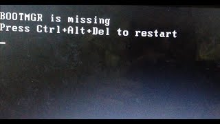 bootmgr is missing  solved fix [upl. by Lincoln]