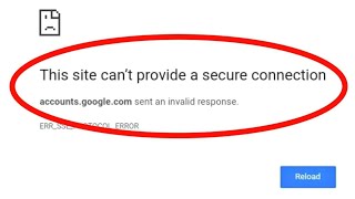 This Site Cant Provide a Secure Connection Problem Solve [upl. by Eerahc768]