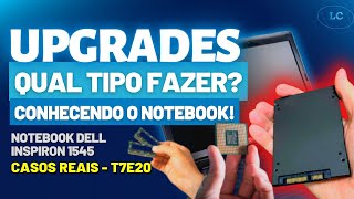 DELL INSPIRON 1545 NOTEBOOK POR DENTRO conhecendo o notebook QUAL UPGRADE FAZER  T7E20 [upl. by Heddie]