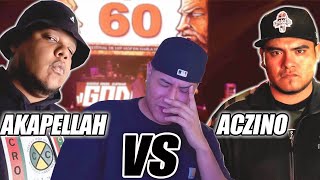 ACZINO VS AKAPELLAH GOD LEVEL  REACCION [upl. by Elyk]