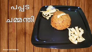 Pappadam Chammanthi Recipeപപ്പട ചമ്മന്തിNadan Chammanthi Recipeപപ്പടം കൊണ്ട് ഒരു ചമ്മന്തി [upl. by Lamrouex]