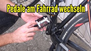 Fahrrad Pedale wechseln Fahrrad Pedale lösen Richtung Fahrrad Pedale montieren Gewinde [upl. by Dietz60]