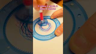 ASMR 2colors 3wheels 3holesamppatterns shorts asmr viral trending art design spirograph [upl. by Suhcnip]