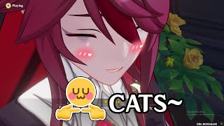 ROSARIA SMILED CONFIRMED CAT LOVER Genshin Impact 45 Cat Event [upl. by Hsemin358]