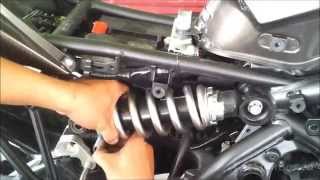 Kawasaki Versys Motowerk lowering kit installation [upl. by Zurn4]