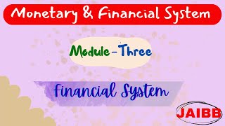 Financial System Module 3 [upl. by Aisercal]