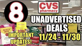 CVS UNADVERTISED DEALS 1124  1130  Important Updates amp More [upl. by Meece799]