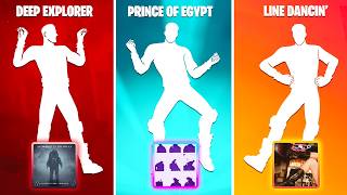 ALL NEW FORTNITE DANCES amp EMOTES WITH THE ACTUAL MUSIC [upl. by Yecrad]