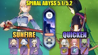 C2 Jean x C2 Tighnari  New Spiral Abyss 5152 Genshin Impact  Floor 12 9 Stars [upl. by Leseil]