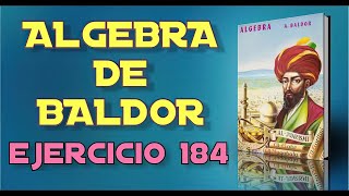 Algebra de Baldor Desde Cero  Ejercicio 184 6 [upl. by Sauls839]