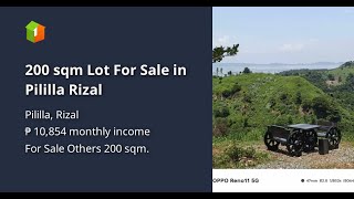 200 sqm Lot For Sale in Pililla Rizal [upl. by Demmahum]