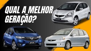 QUAL A MELHOR GERAÇÃO DO HONDA FIT [upl. by Ennaillek]