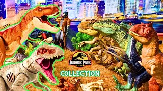 Jurassic Park amp Jurassic World Dinos Iguanodon Giganotosaurus TREX Therizinosaurus Pyroraptor [upl. by Okoy]