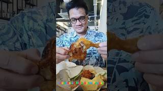 Indonesian Ayam Penyet with delicious home made sambal sauce food indonesia [upl. by Kattie]