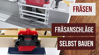 Fräsanschläge selbst bauen  für Tischfräse und Frästisch [upl. by Colwen]