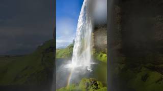 Seljalandsfoss Waterfall Iceland icelandwaterfalls natualbeauty icelandattractions [upl. by Aicelav]