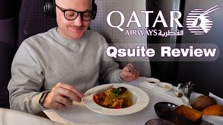 Qatar Airways Business Class Qsuite A350 Review [upl. by Ally]