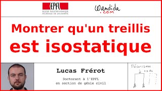 Montrer quun treillis est isostatique  Lucas Frérot [upl. by Poppy]