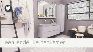 landelijke badkamer in een stoer jasje  vtwonen  tips [upl. by Earaj]