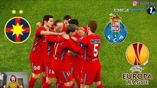 SUPER GOL CRISTI GANEA IN EUROPA LEAGUE  STEAUA vs PORTO  PES ROMANIA CARIERA CU STEAUA 32 [upl. by Deckert208]