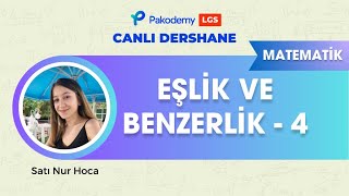 LGS  Matematik  Eşlik ve Benzerlik 4 [upl. by Eedolem]