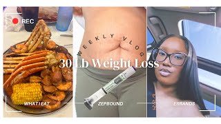 WEEKLY VLOG  ZEPBOUND SHOT DAY 30LB WEIGHT LOSS  WHAT I EAT  DOCTORS APPOINTMENTS [upl. by Gnoz]