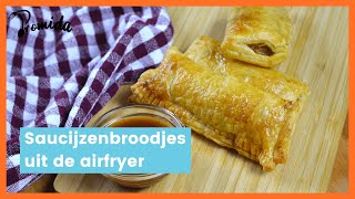 Airfryer recrept Saucijzenbroodjes uit de Airfryer [upl. by Norret955]