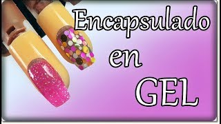 Como encapsular glitter y confeti en uñas de gelDesingnails Tay [upl. by Annuahsal]